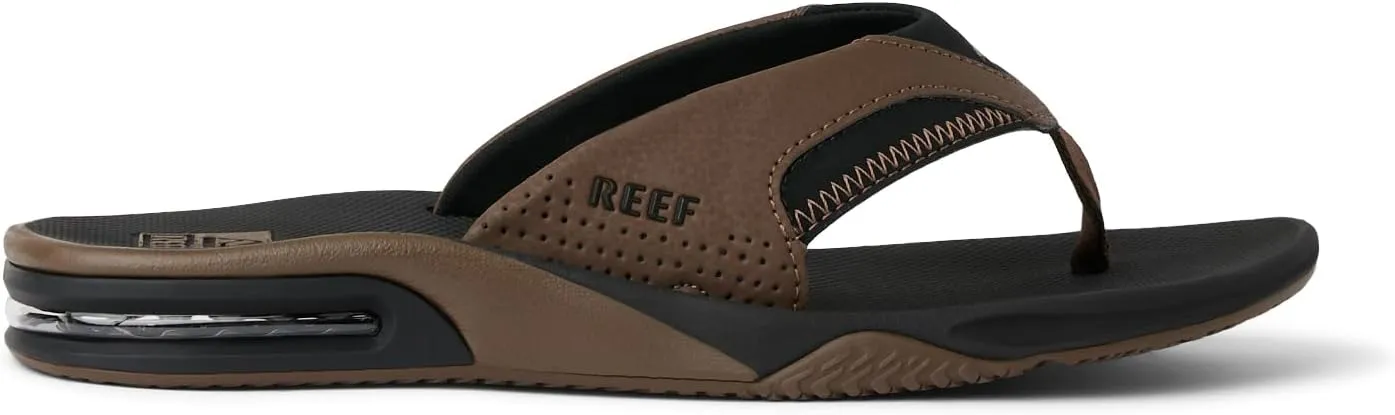 REEF Fanning Men's Bottle Opener Flip Flop, Arch Support, Durable Outsole, Water Friendly