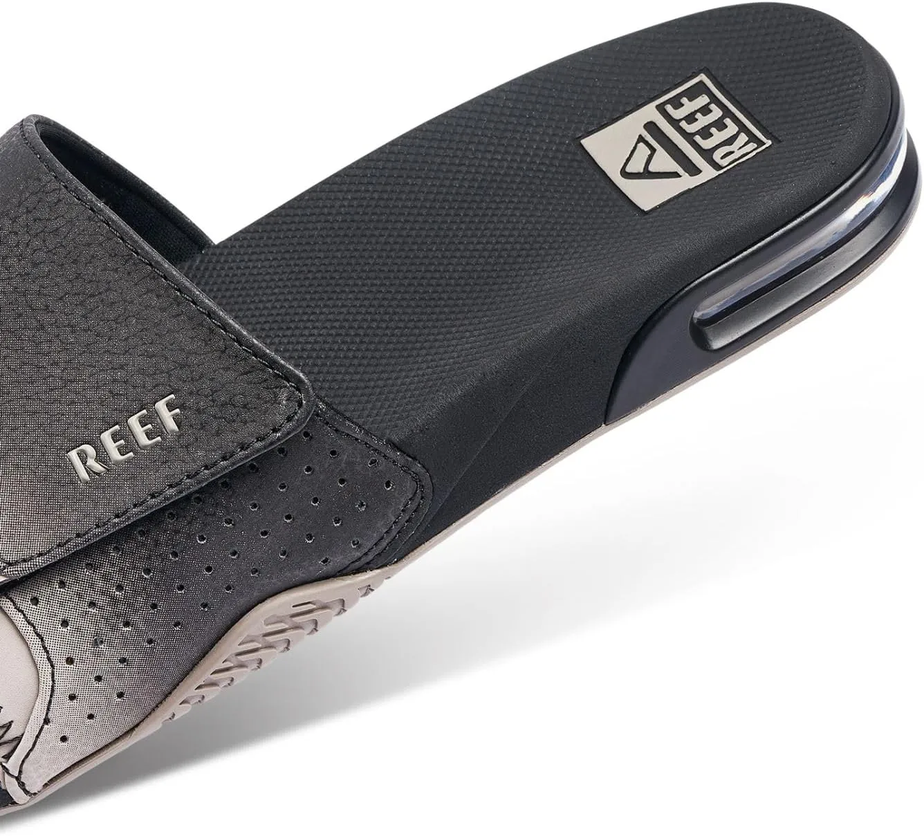 REEF Fanning Slide Men's Bottle Opener Sandal, Arch Support, Durable Outsole, Water Friendly