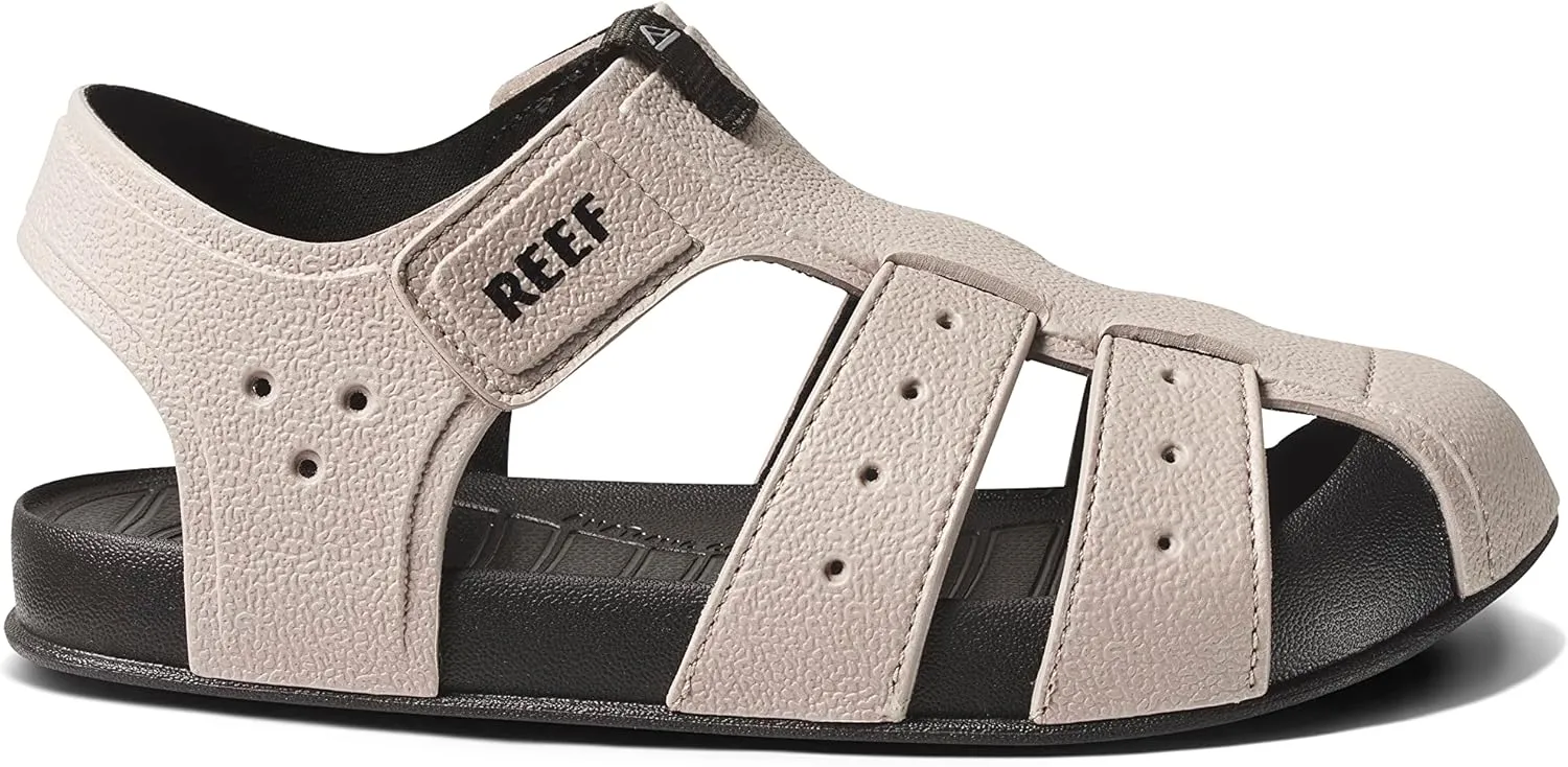 REEF Kids' Water Beachy Fisherman Sandal, Water Friendly, Adjustable Velcro Strap, Closed Toe
