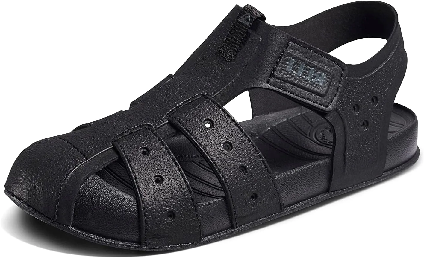 REEF Kids' Water Beachy Fisherman Sandal, Water Friendly, Adjustable Velcro Strap, Closed Toe