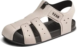 REEF Kids' Water Beachy Fisherman Sandal, Water Friendly, Adjustable Velcro Strap, Closed Toe