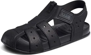 REEF Kids' Water Beachy Fisherman Sandal, Water Friendly, Adjustable Velcro Strap, Closed Toe