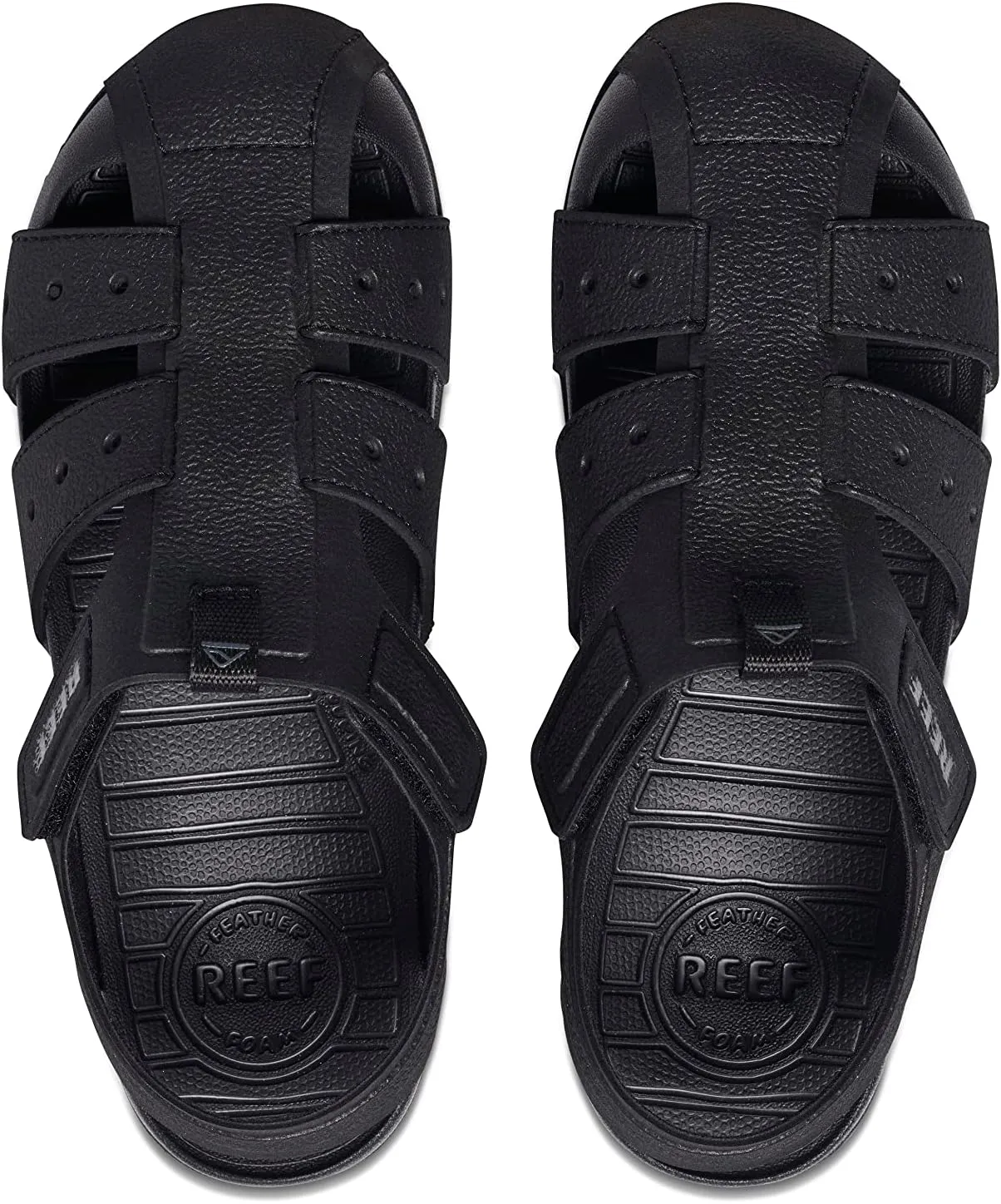 REEF Kids' Water Beachy Fisherman Sandal, Water Friendly, Adjustable Velcro Strap, Closed Toe