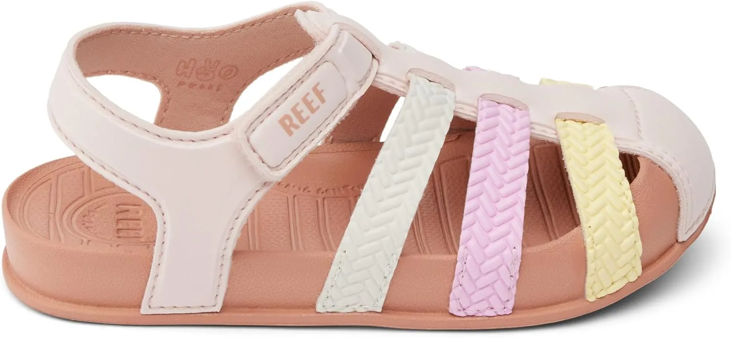 REEF Toddler/Little Kid Water Beachy Fisherman Sandal, Water Friendly, Adjustable Velcro Strap, Closed Toe