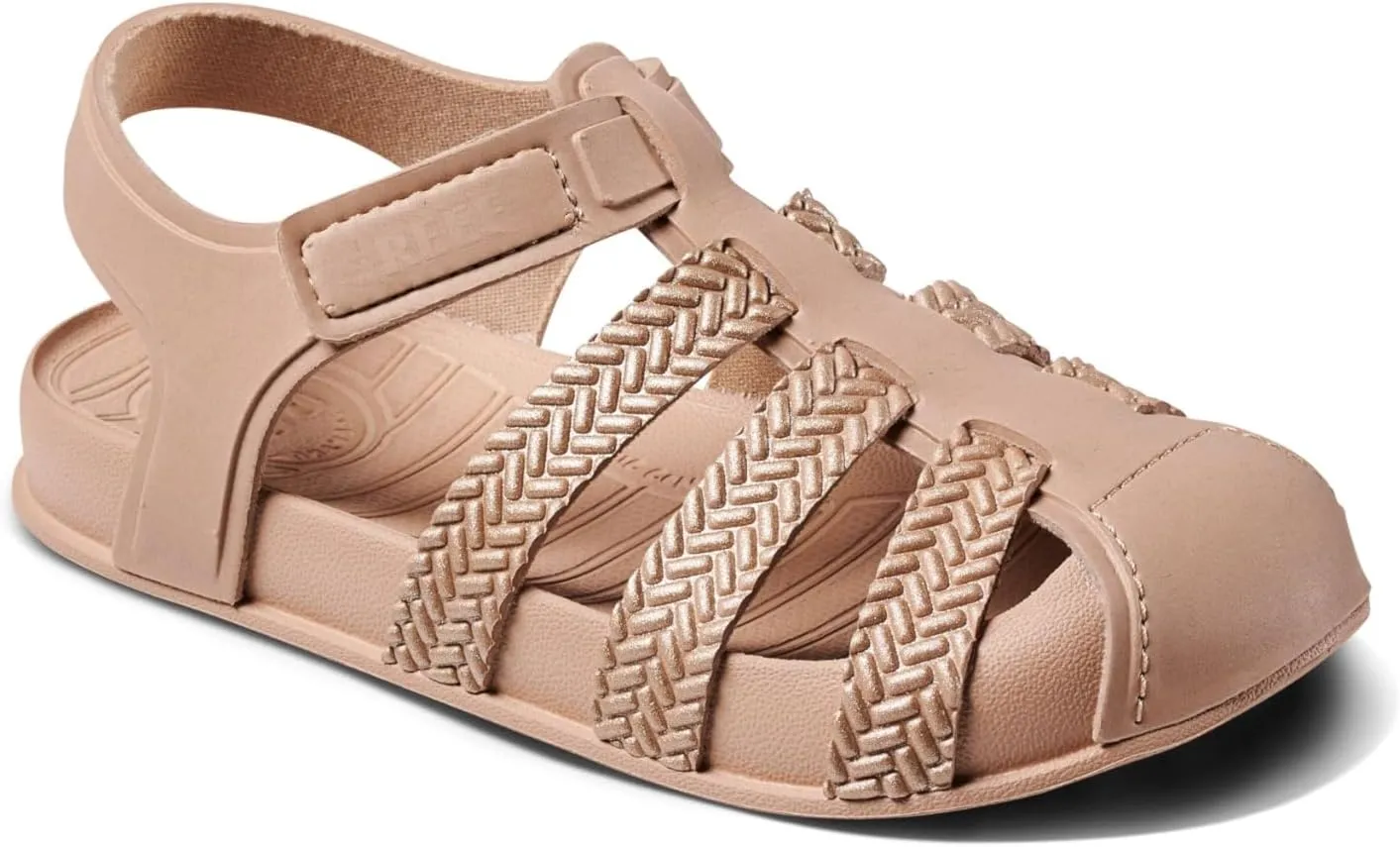 REEF Toddler/Little Kid Water Beachy Fisherman Sandal, Water Friendly, Adjustable Velcro Strap, Closed Toe