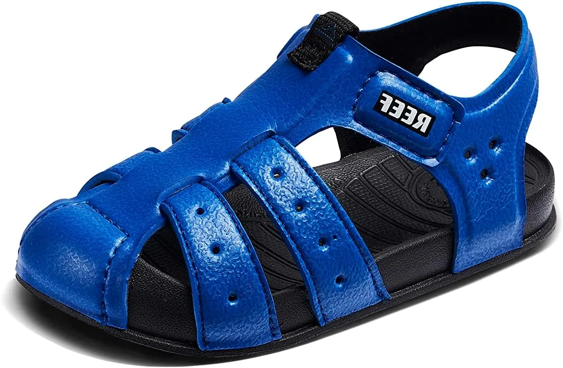 REEF Toddler/Little Kid Water Beachy Fisherman Sandal, Water Friendly, Adjustable Velcro Strap, Closed Toe