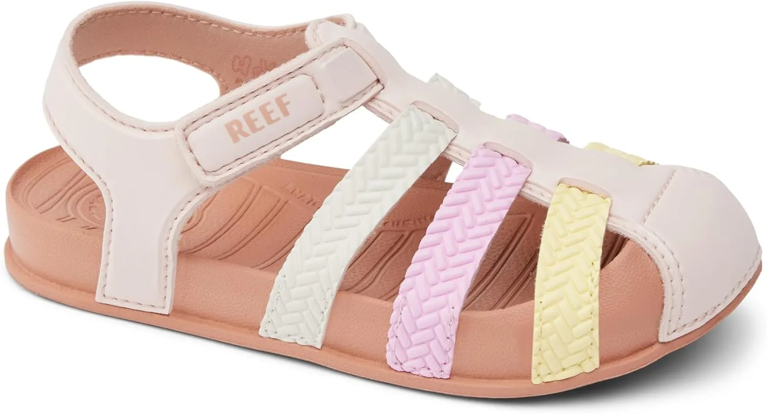 REEF Toddler/Little Kid Water Beachy Fisherman Sandal, Water Friendly, Adjustable Velcro Strap, Closed Toe