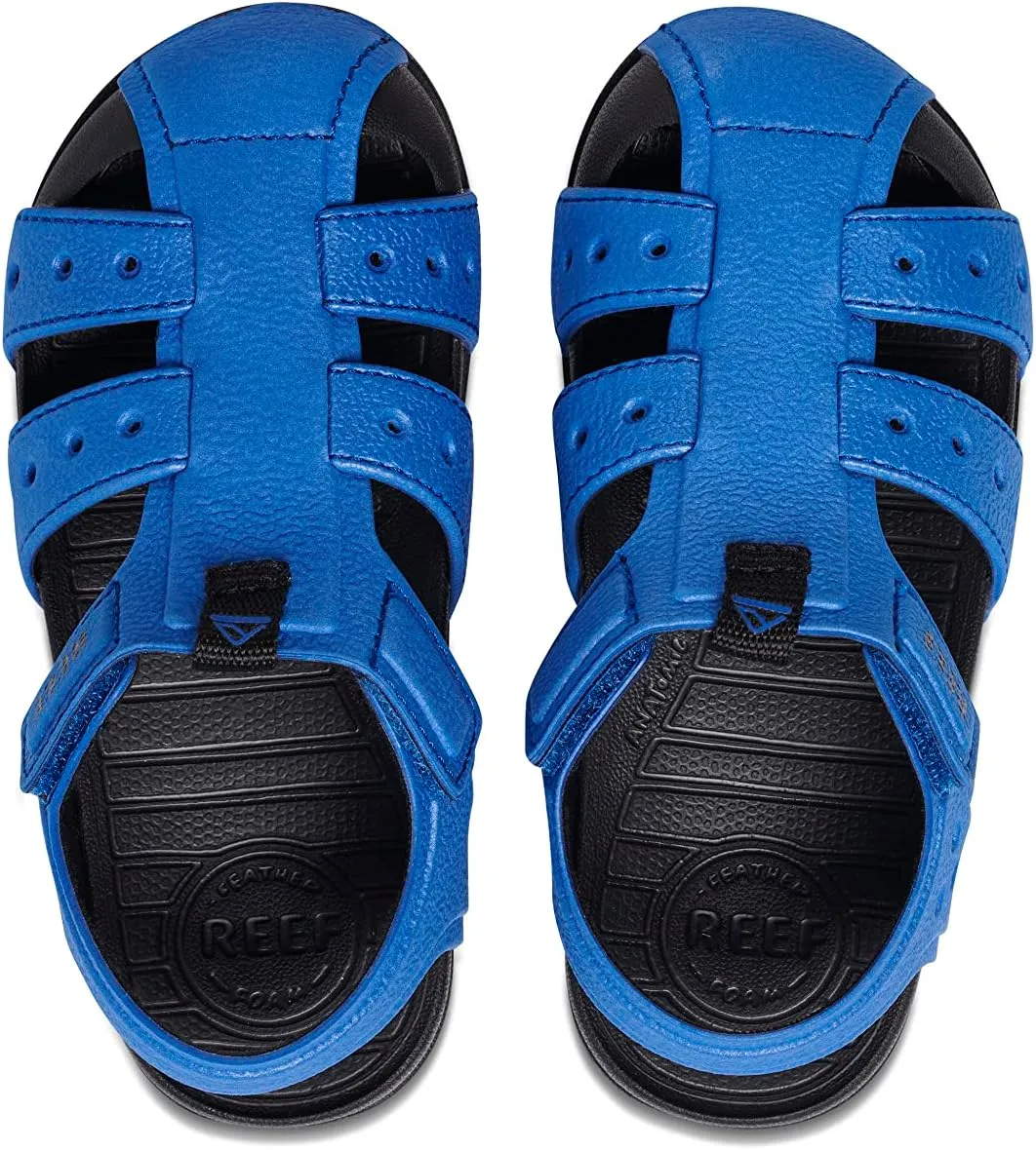 REEF Toddler/Little Kid Water Beachy Fisherman Sandal, Water Friendly, Adjustable Velcro Strap, Closed Toe
