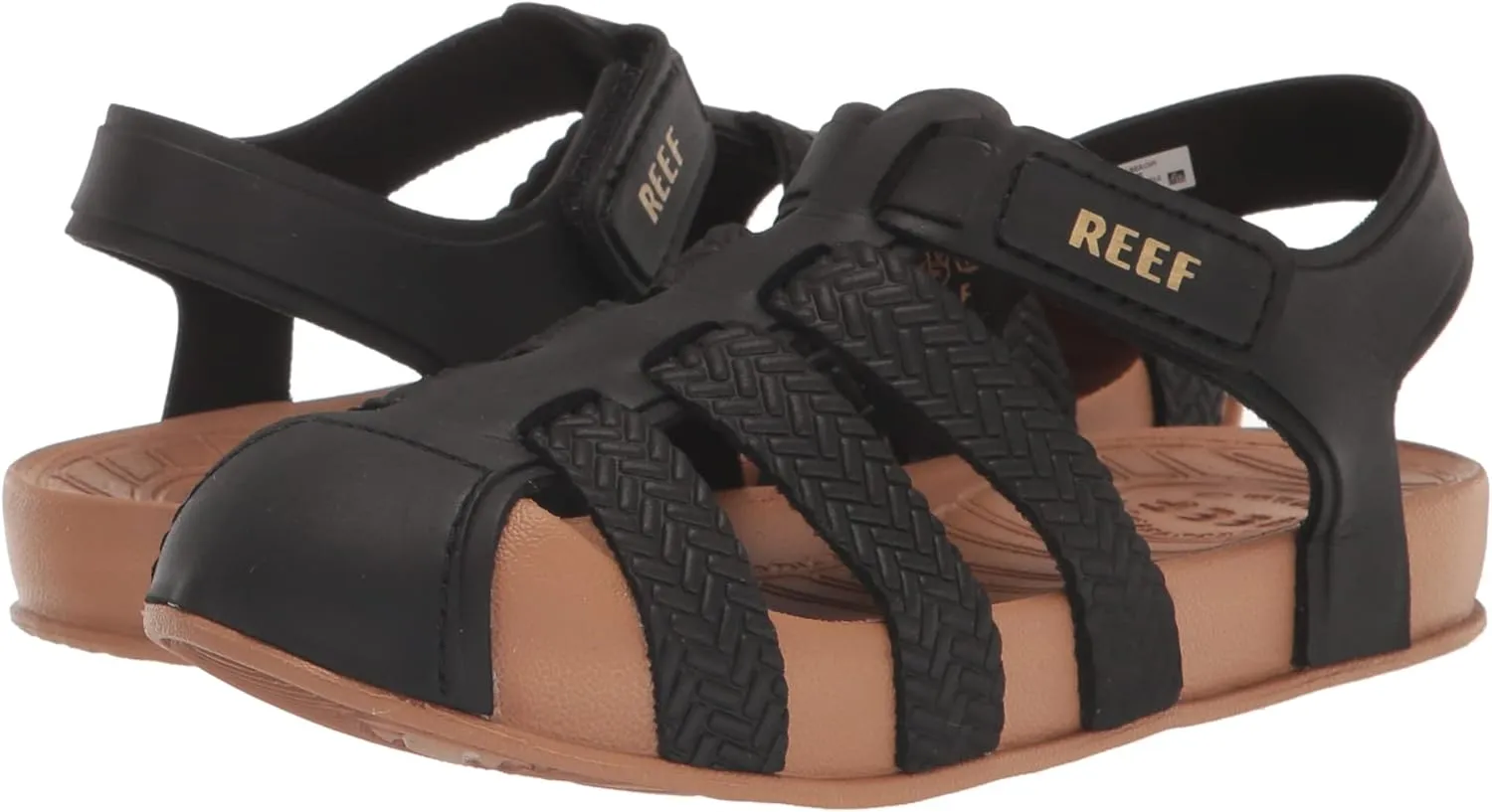 REEF Toddler/Little Kid Water Beachy Fisherman Sandal, Water Friendly, Adjustable Velcro Strap, Closed Toe