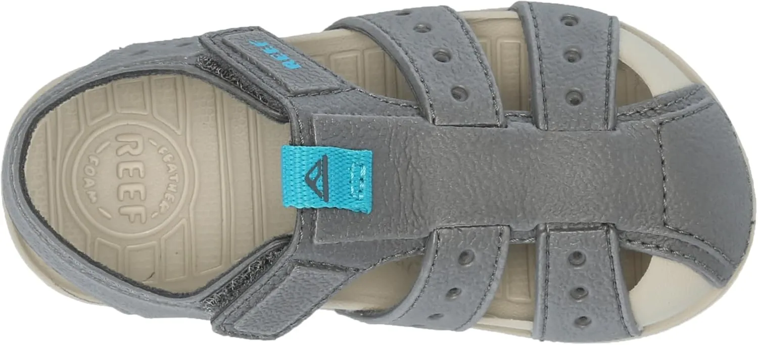 REEF Toddler/Little Kid Water Beachy Fisherman Sandal, Water Friendly, Adjustable Velcro Strap, Closed Toe
