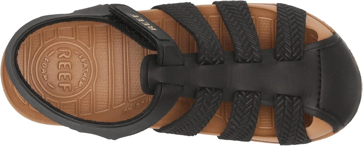 REEF Toddler/Little Kid Water Beachy Fisherman Sandal, Water Friendly, Adjustable Velcro Strap, Closed Toe