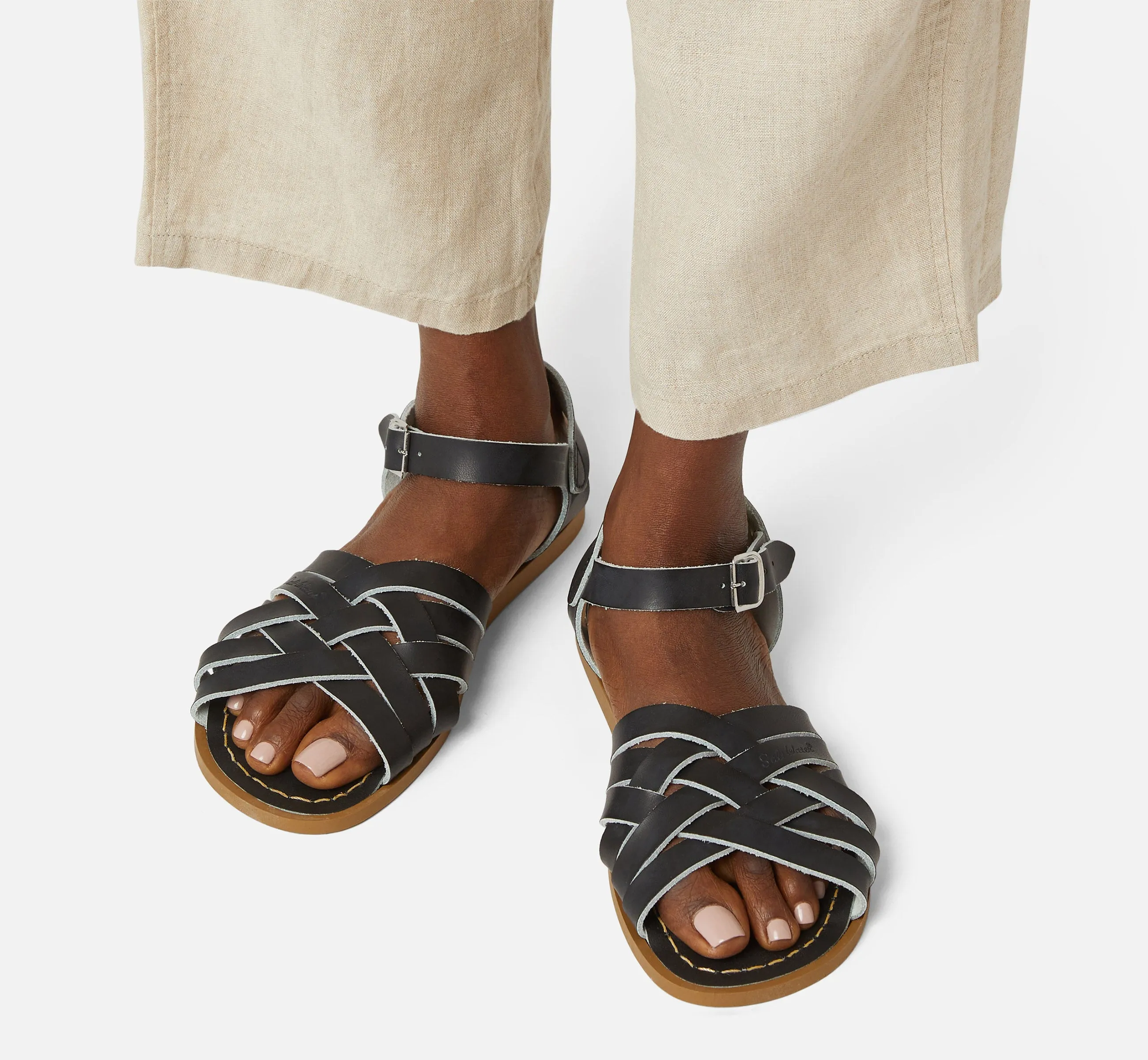 Retro Black Womens Sandal