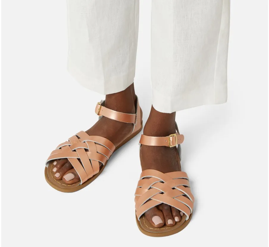 Retro Rose Gold Sandal By Salt-Water Sandals