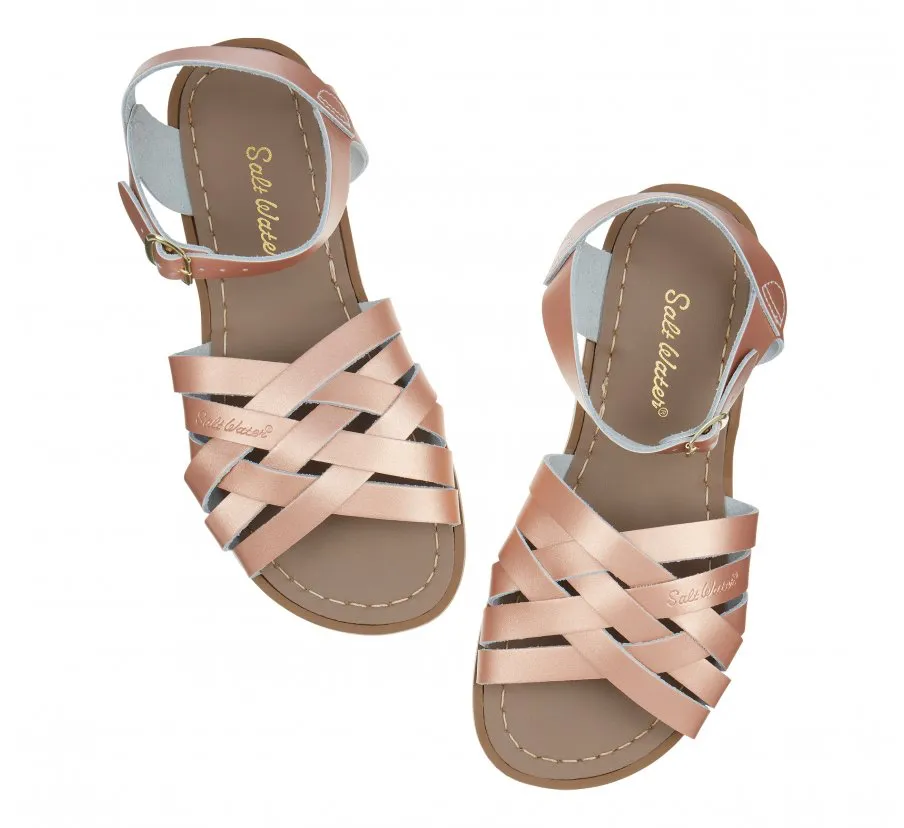 Retro Rose Gold Sandal By Salt-Water Sandals