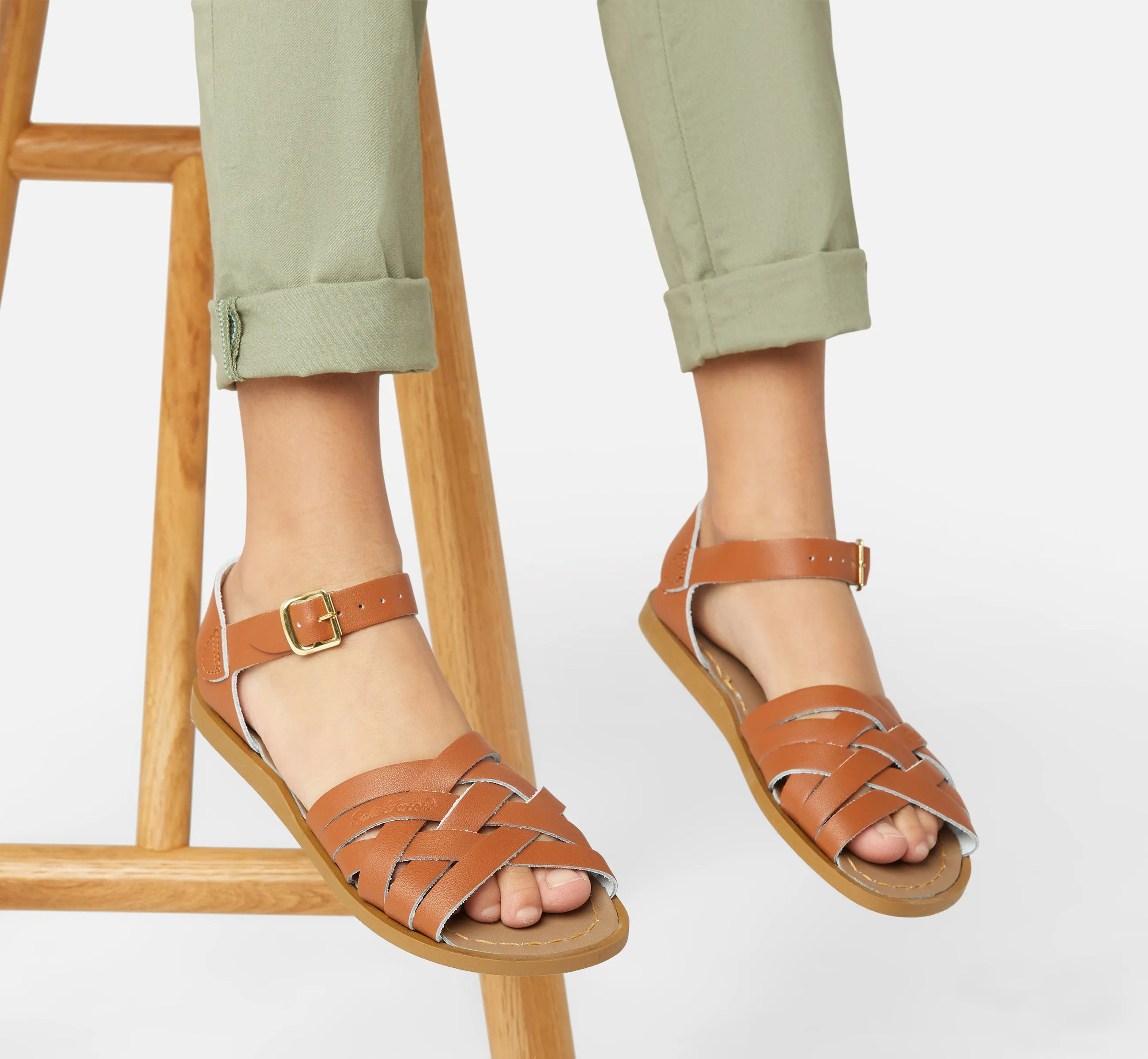 Retro Tan Kids Sandal