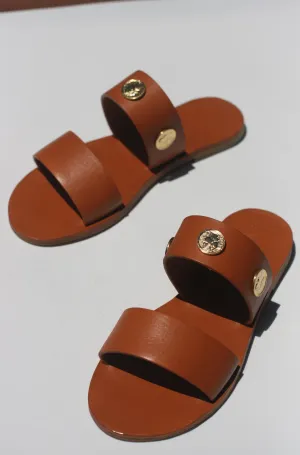 Rich Girl - Camel Sole - Two-Strap Sandals