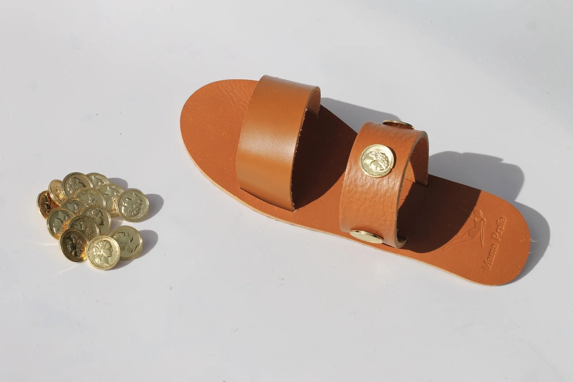 Rich Girl - Camel Sole - Two-Strap Sandals