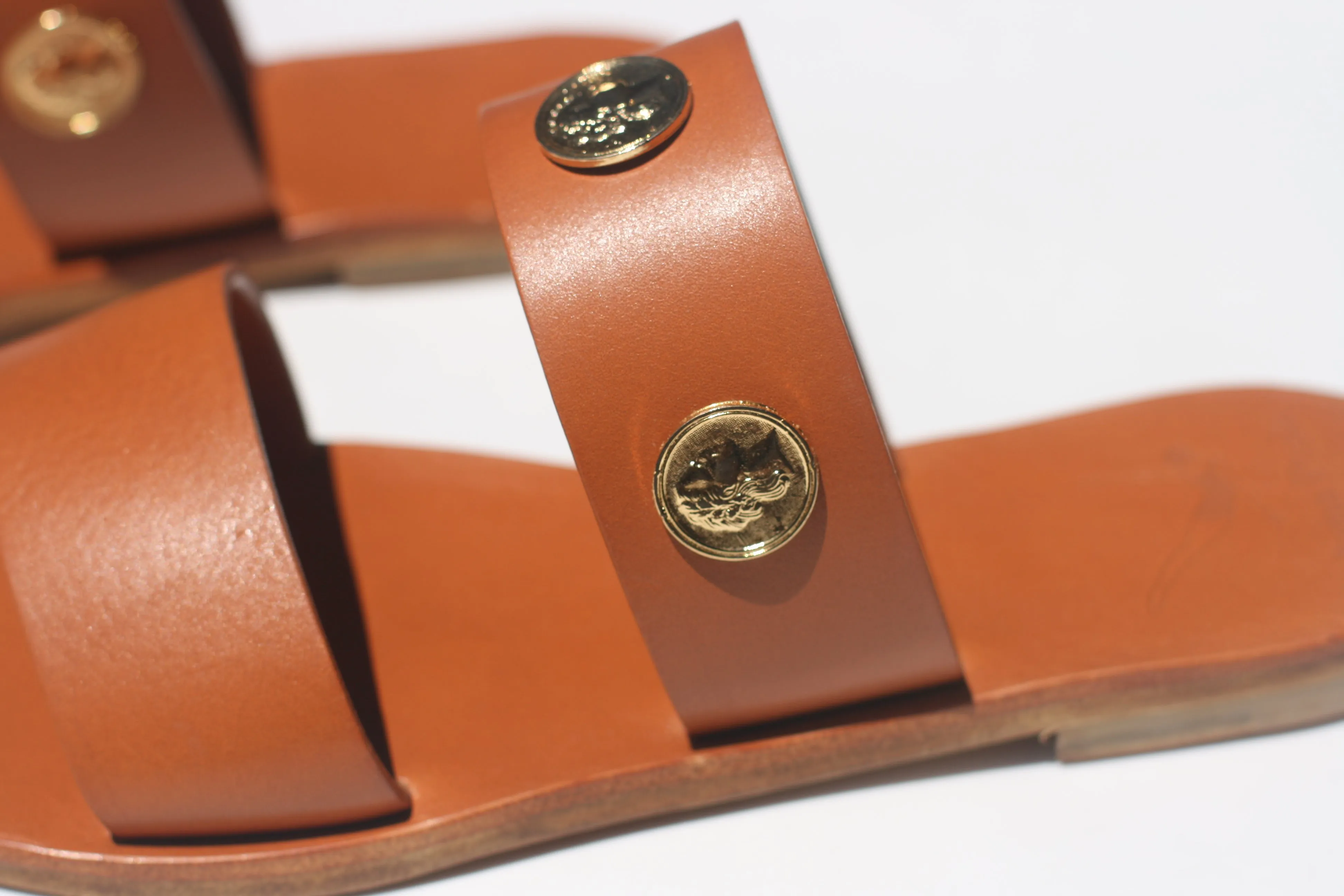 Rich Girl - Camel Sole - Two-Strap Sandals