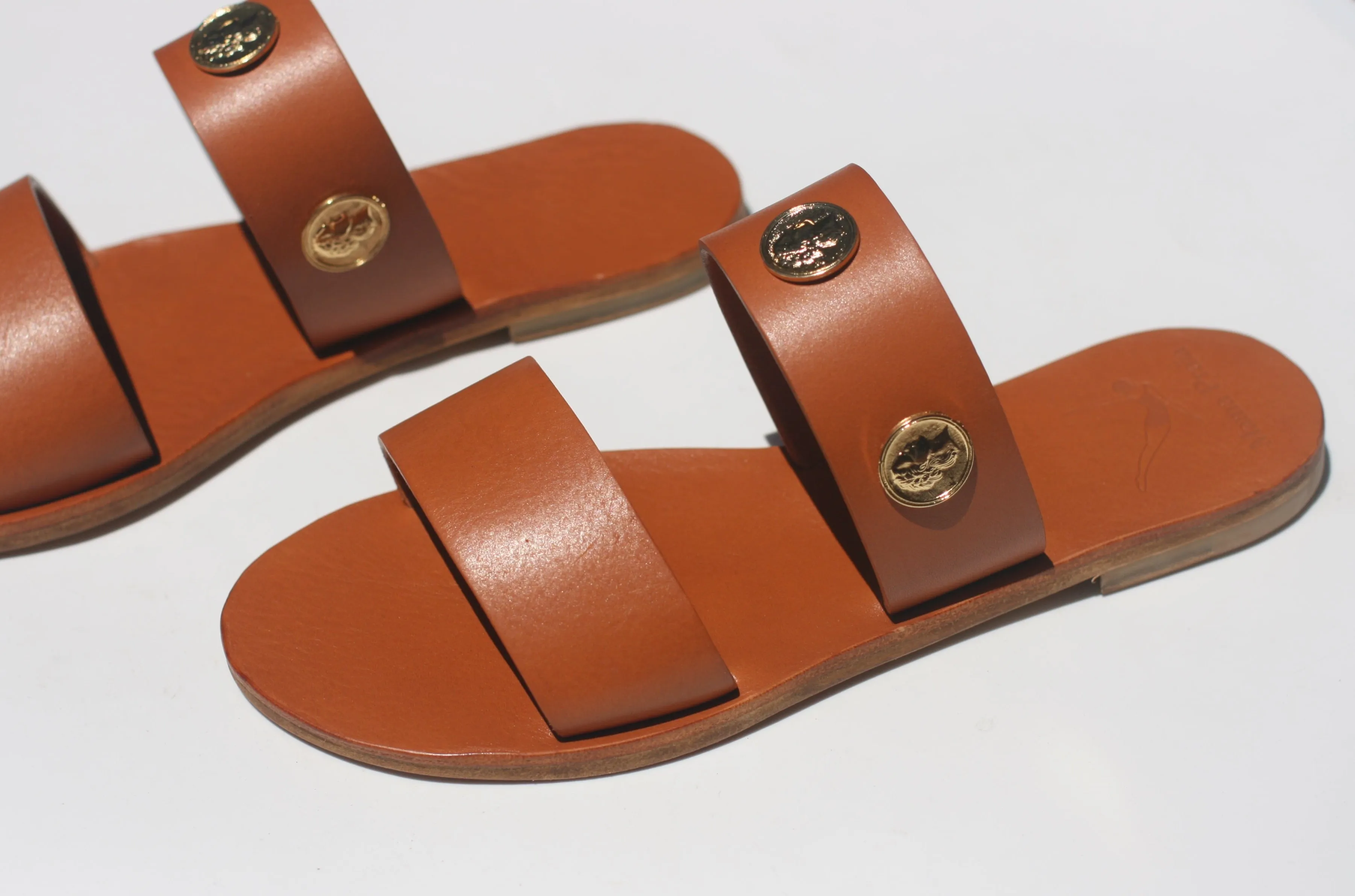 Rich Girl - Camel Sole - Two-Strap Sandals