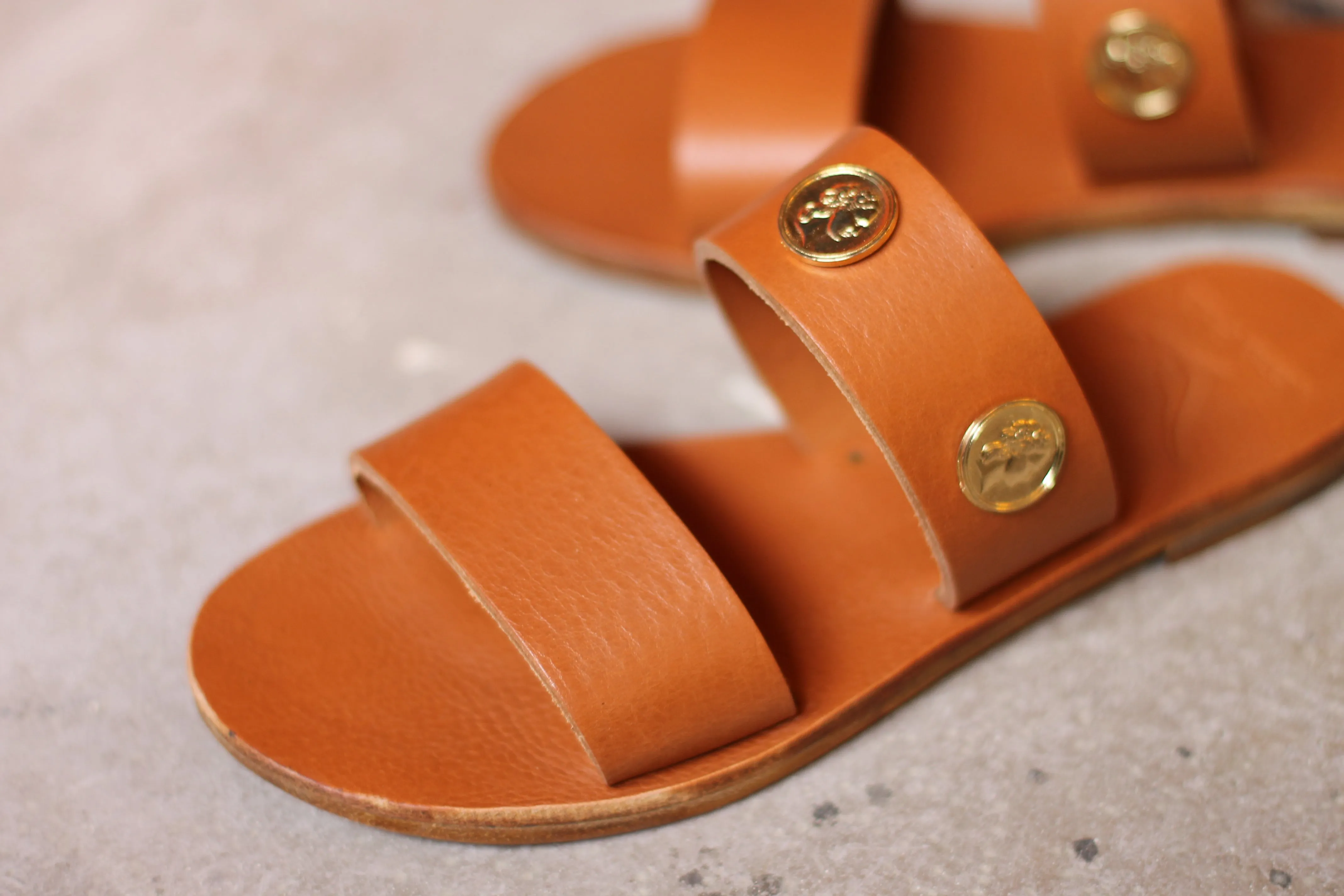 Rich Girl - Camel Sole - Two-Strap Sandals