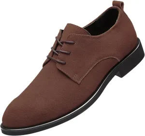 rismart Men's Suede Oxford Dress Shoes Business Casual Shoes
