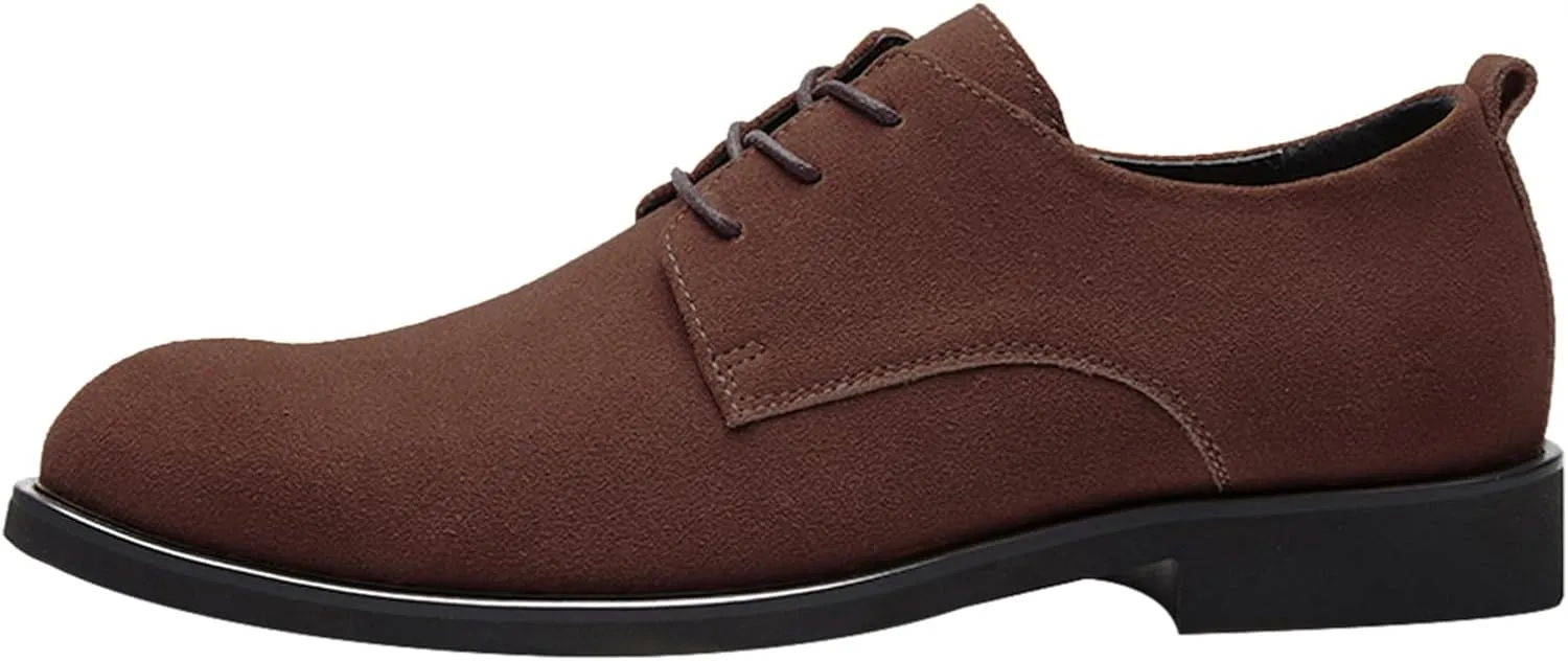 rismart Men's Suede Oxford Dress Shoes Business Casual Shoes