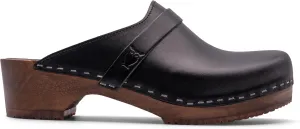 Sandgrens Handmade Swedish Wood Clogs for Men, Low Heel Mule | Malmö