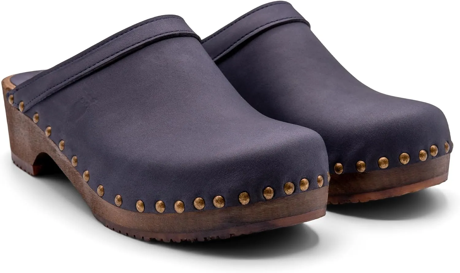 Sandgrens Handmade Swedish Wood Clogs for Women, Low Heel Mule | Athens