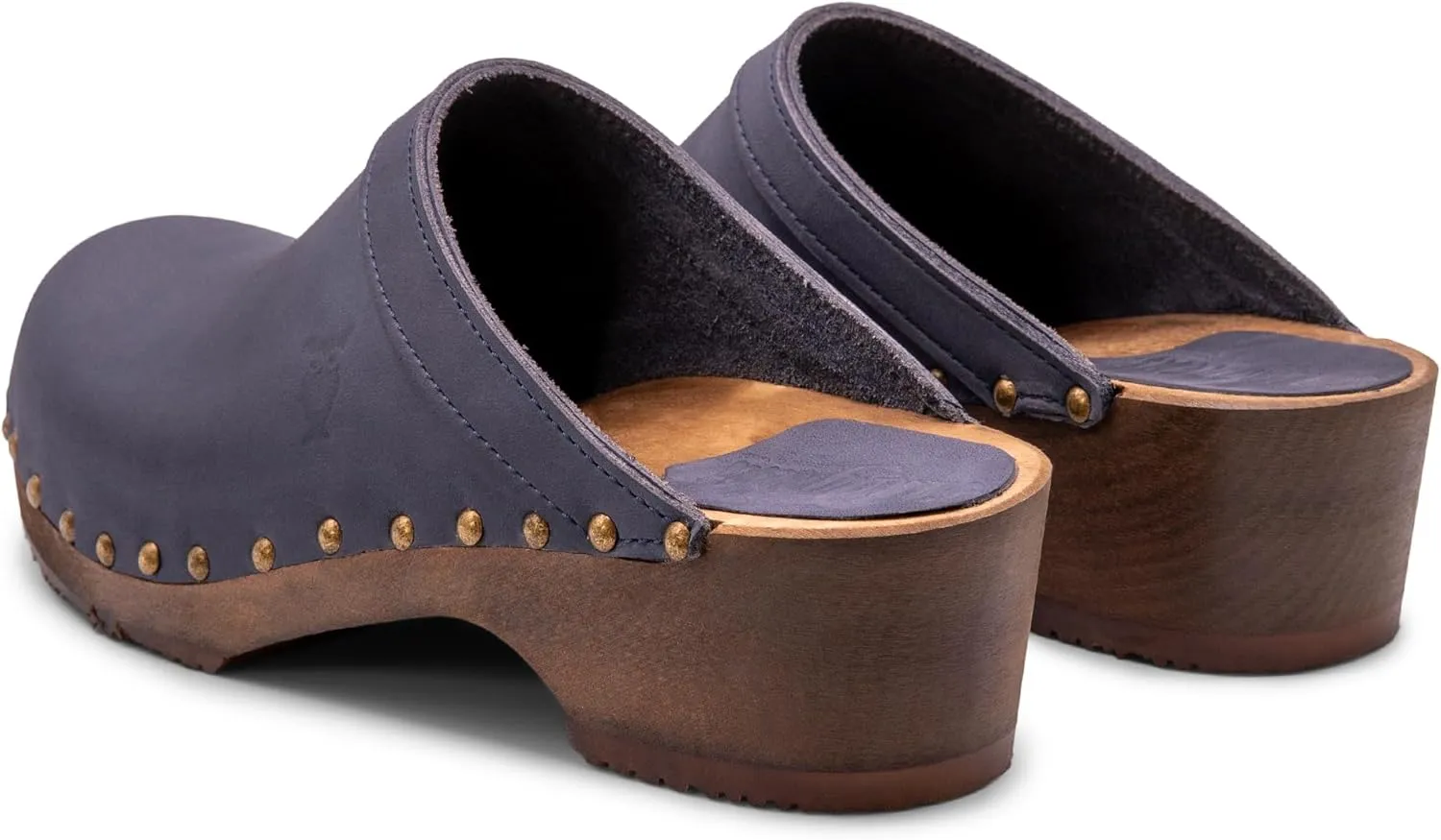 Sandgrens Handmade Swedish Wood Clogs for Women, Low Heel Mule | Athens