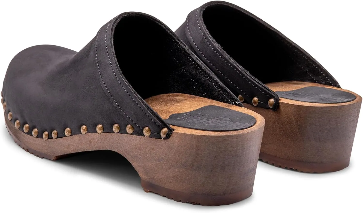 Sandgrens Handmade Swedish Wood Clogs for Women, Low Heel Mule | Athens