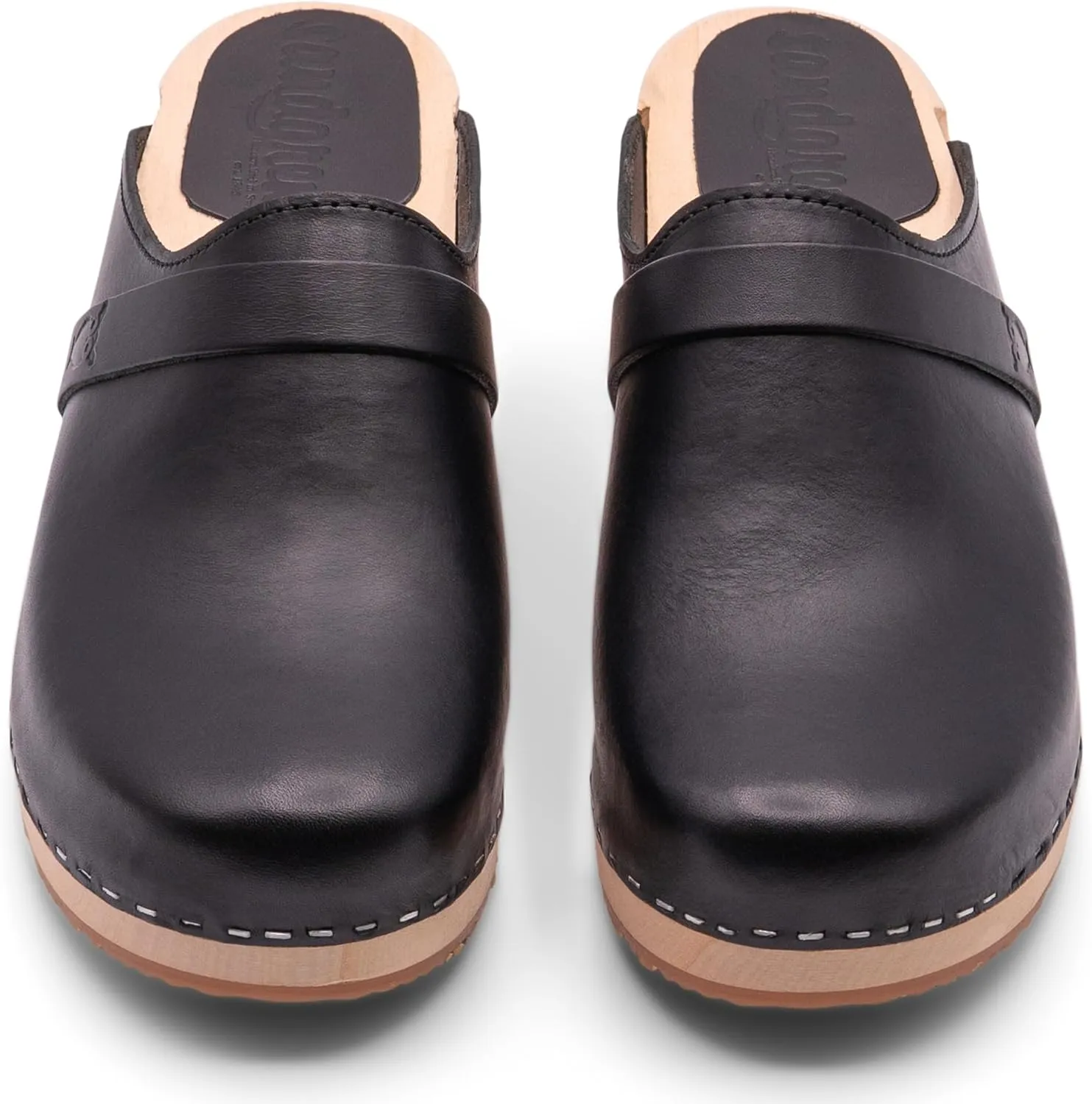 Sandgrens Handmade Swedish Wood Clogs for Women, Low Heel Mule | Tokyo