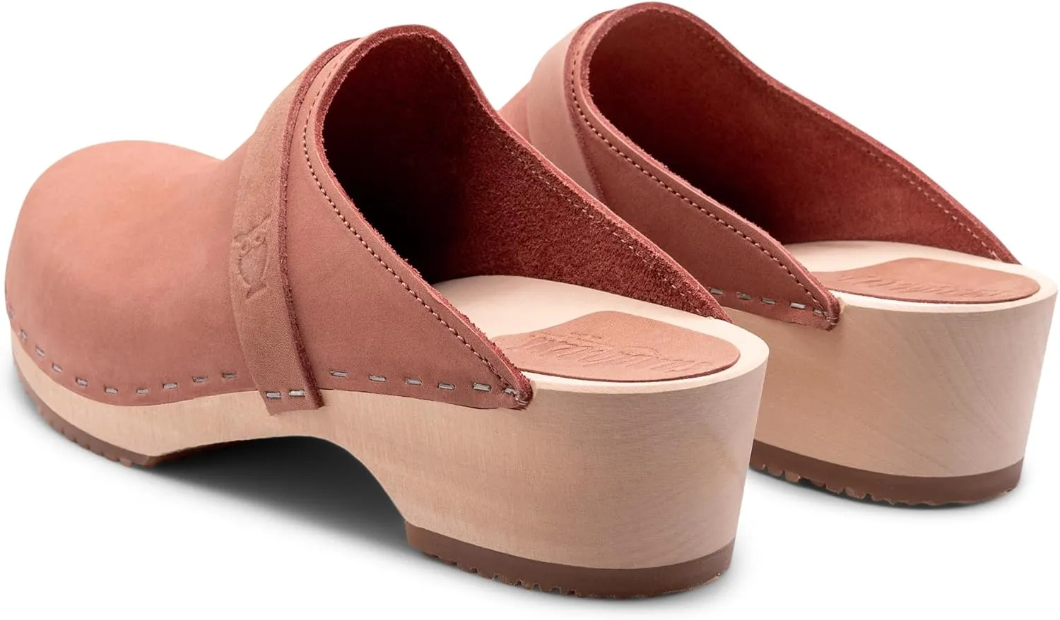 Sandgrens Handmade Swedish Wood Clogs for Women, Low Heel Mule | Tokyo