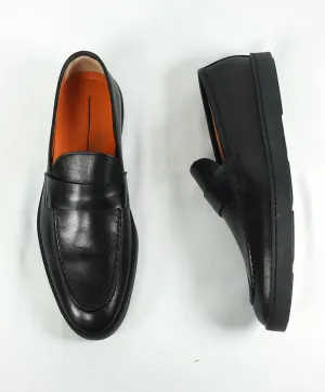 SANTONI - “Dane” Dress Slip On Leather Sneaker & Loafer - 9
