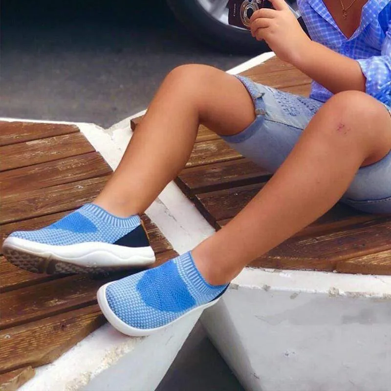 Sicily Blue Kid Sneakers