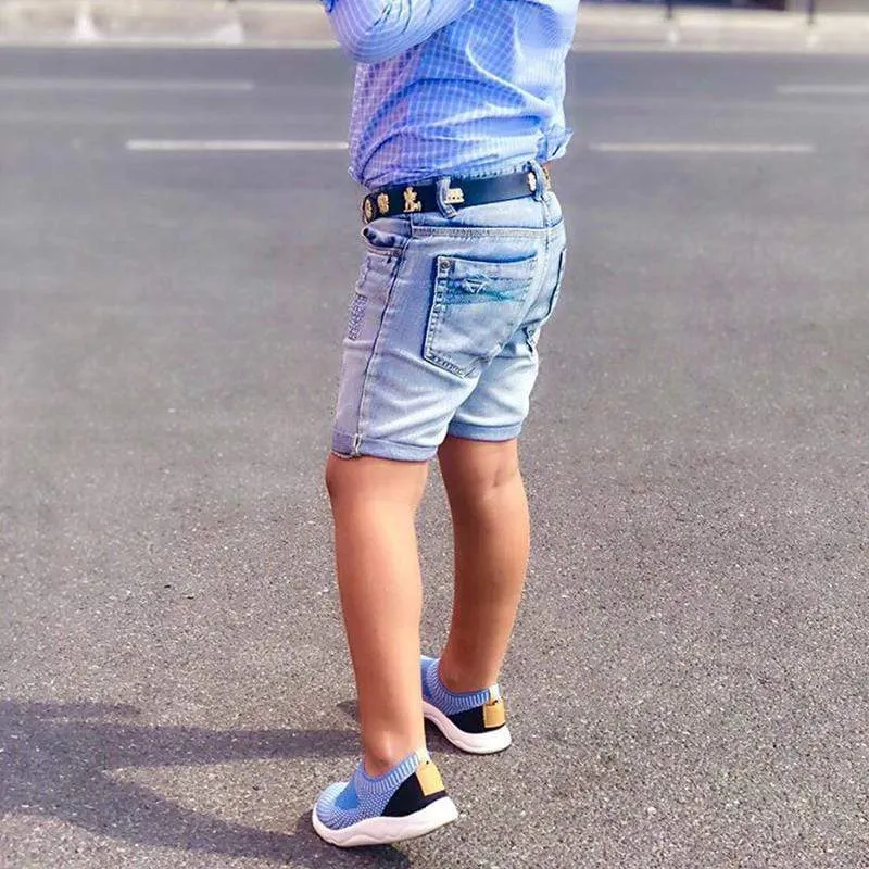 Sicily Blue Kid Sneakers