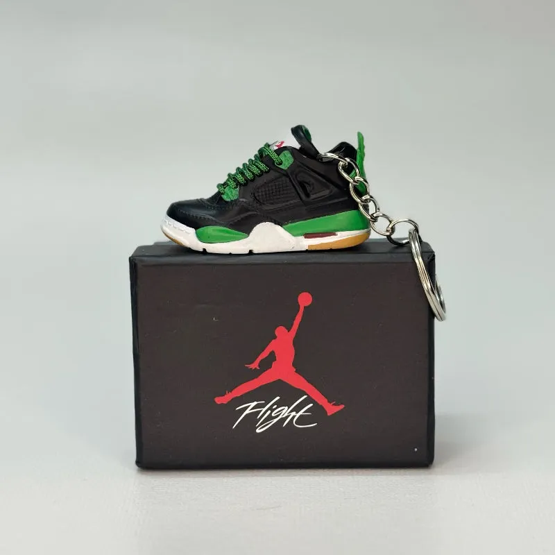 Single Sneaker Keychain - AJ4 SB Pine Green With Box