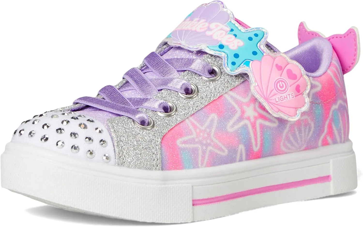 SKECHERS Girl's Twinkle Sparks-Underwater Magic Sneaker