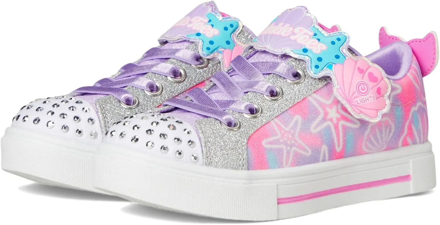 SKECHERS Girl's Twinkle Sparks-Underwater Magic Sneaker