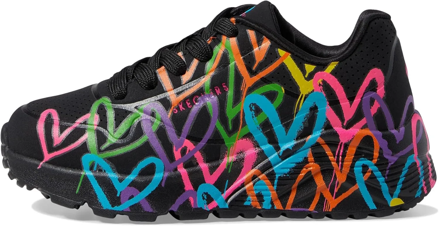 Skechers Girls' Uno Lite spread the Love