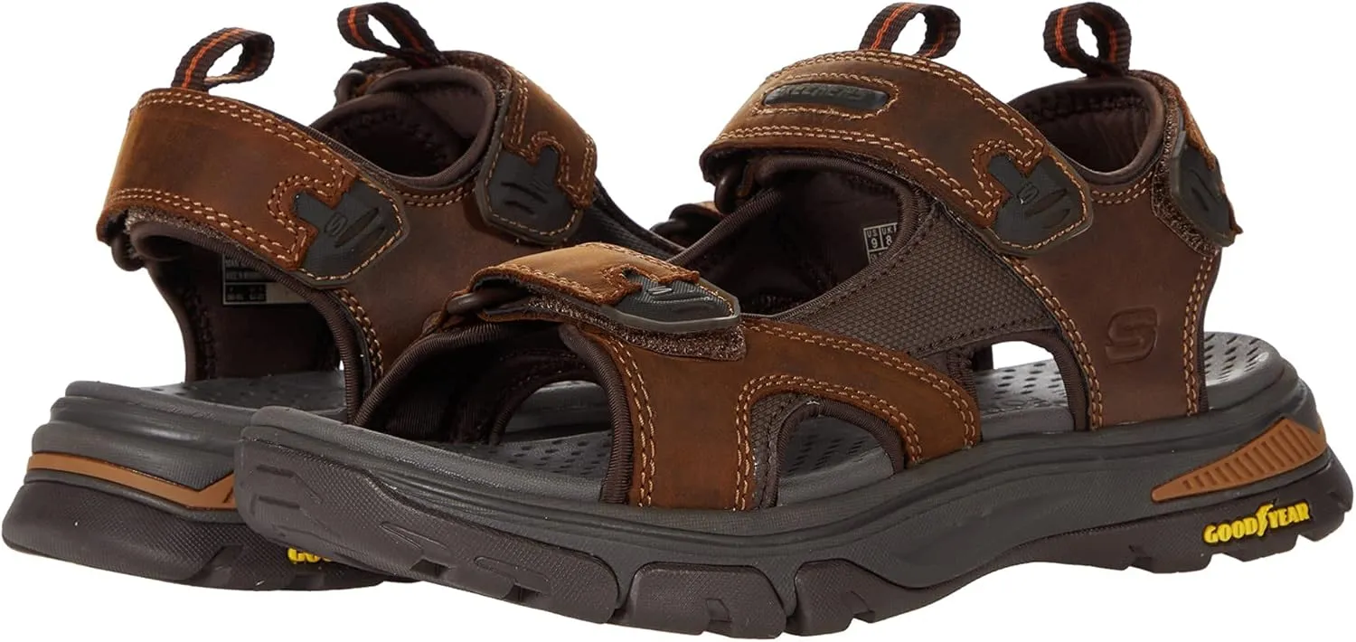 Skechers USA Men's Open Toe Sandal W/Hook&Loop Strap