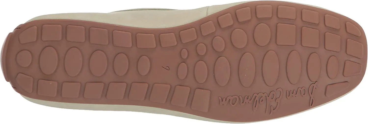 Slip Leather Luxurious Sam Toe Fashion On Pistachio Squared Tucker Remote-controlled Edelman Loafers Flat