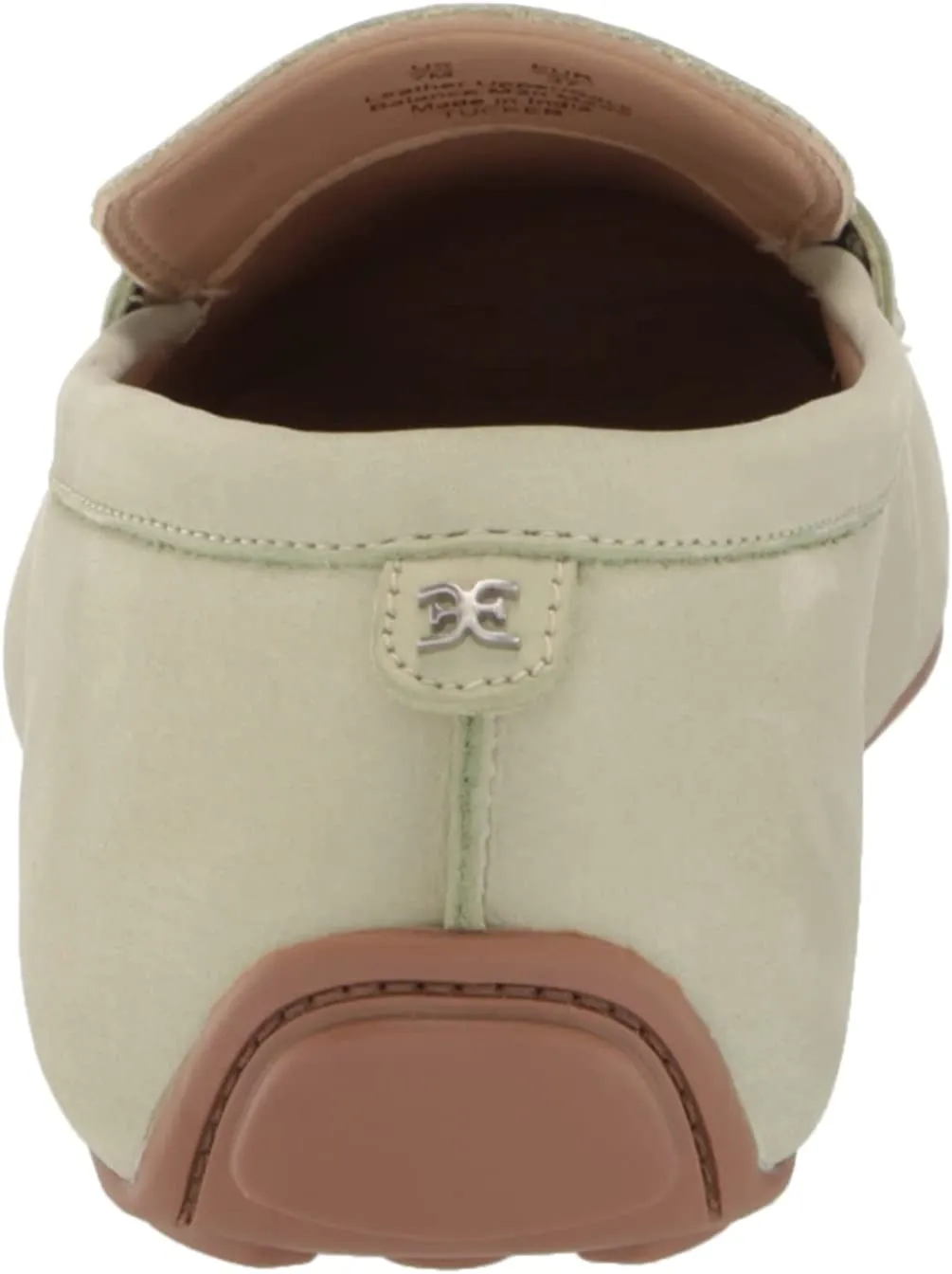 Slip Leather Luxurious Sam Toe Fashion On Pistachio Squared Tucker Remote-controlled Edelman Loafers Flat