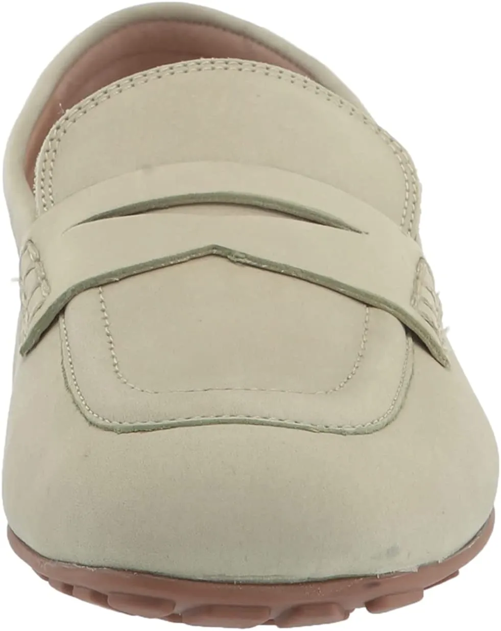 Slip Leather Luxurious Sam Toe Fashion On Pistachio Squared Tucker Remote-controlled Edelman Loafers Flat