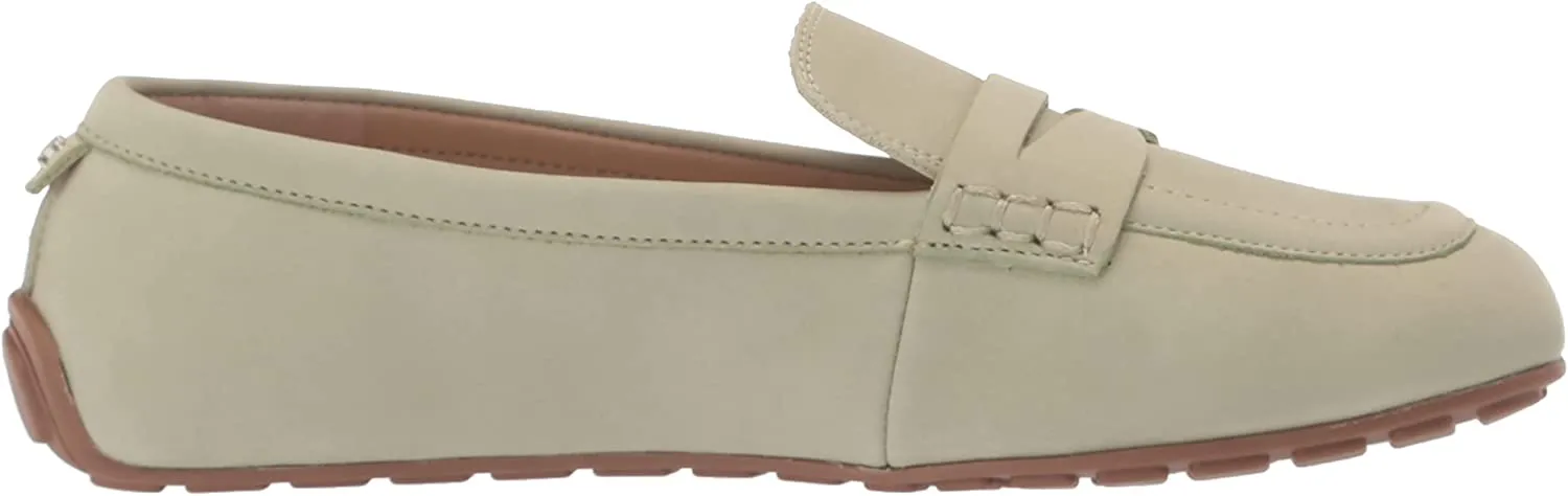 Slip Leather Luxurious Sam Toe Fashion On Pistachio Squared Tucker Remote-controlled Edelman Loafers Flat