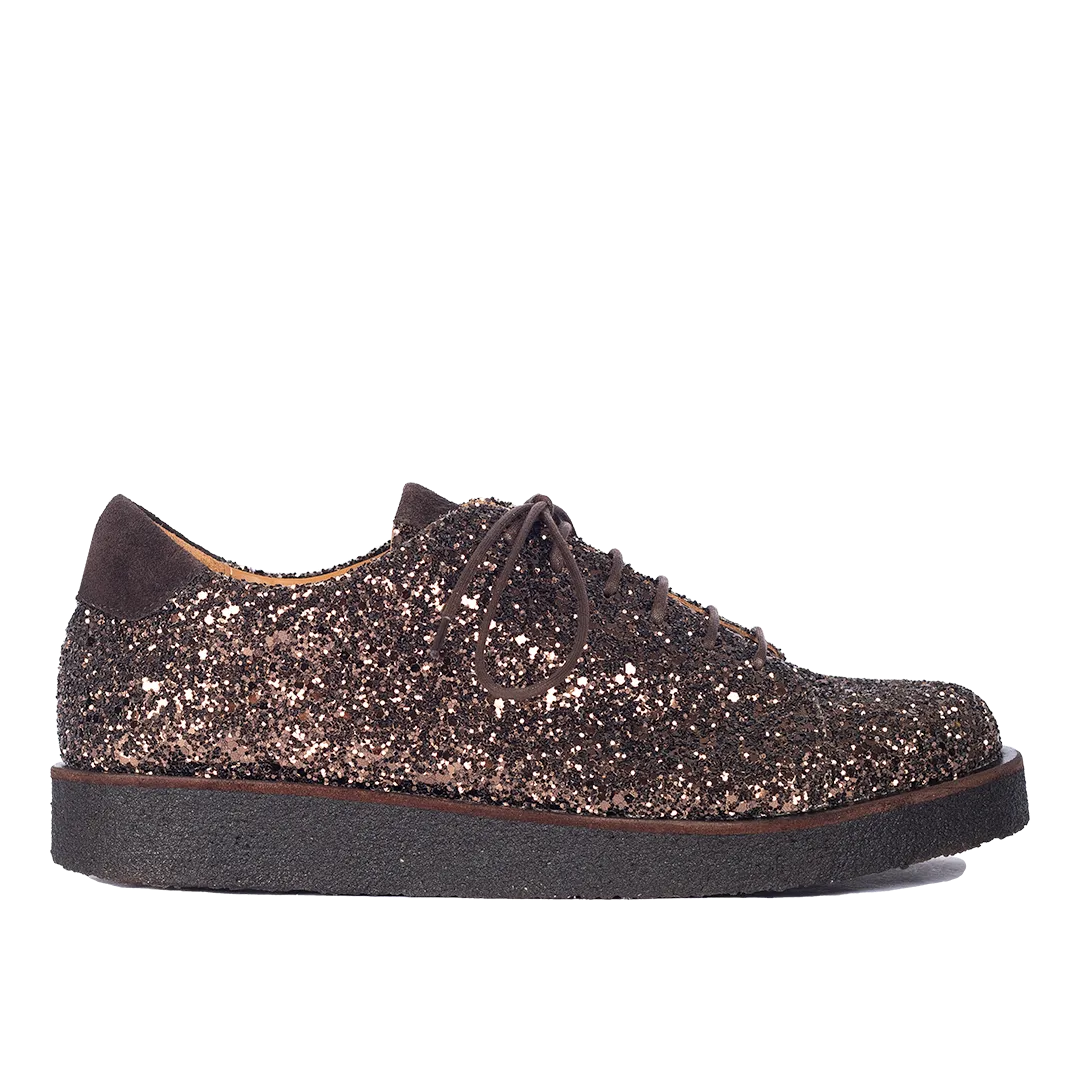 Sneaker mit Glitzer und Plateausohle