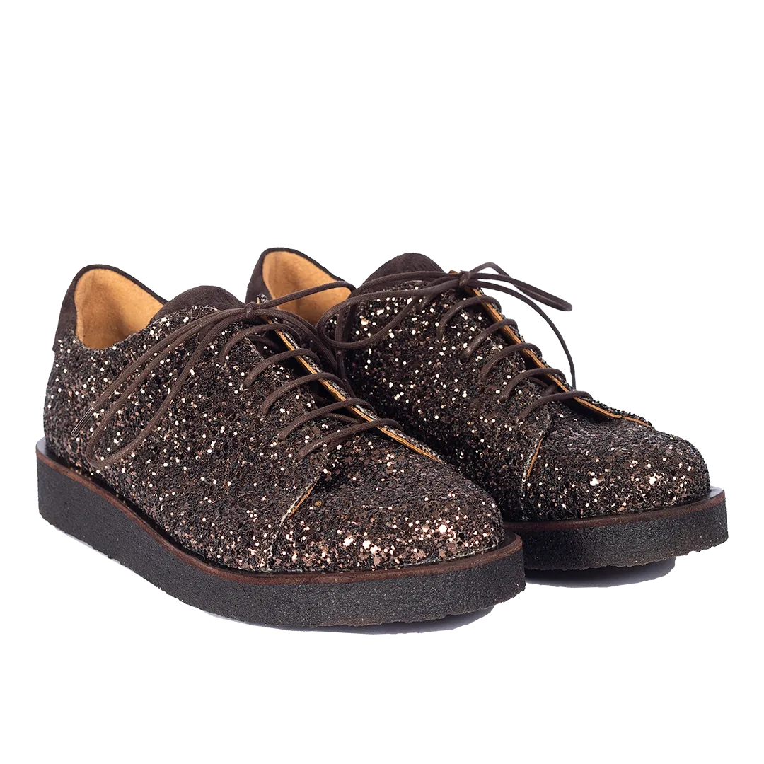 Sneaker mit Glitzer und Plateausohle