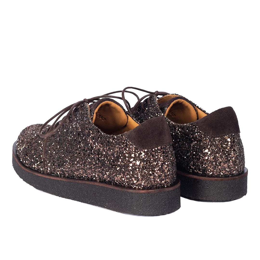 Sneaker mit Glitzer und Plateausohle