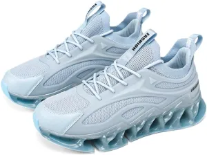 Sneakers for Men Mesh Upper TPU Basketball Sport Feather Pattern Lace Up Fashion Outdoor Sport Breathable Elastic Sole Casual Sneaker Tenis para Hombre Designer Running Shoes