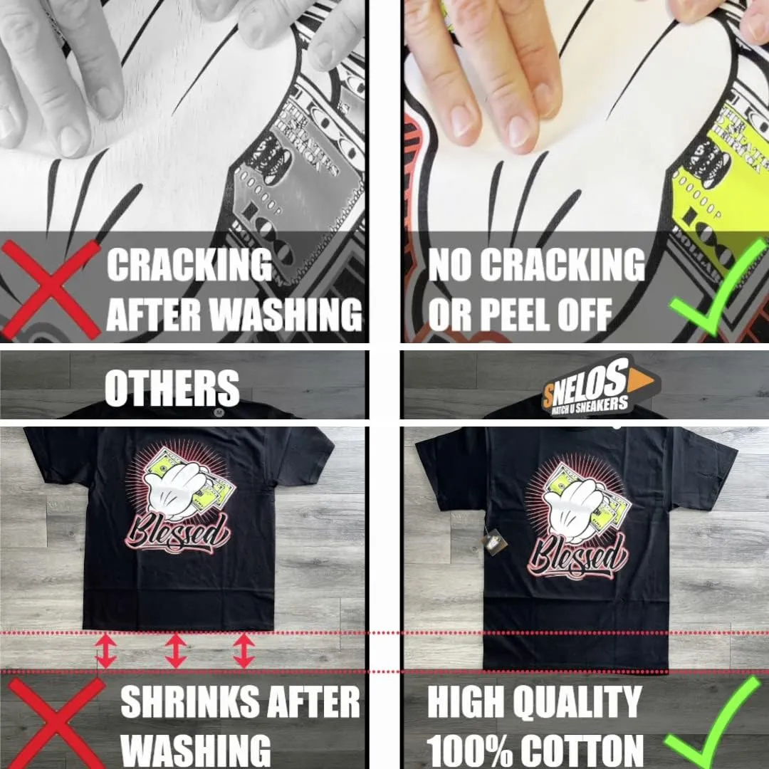 SNELOS Shirt to Match Jordan Retro 3" Red Cement 2020 Sneaker Tees