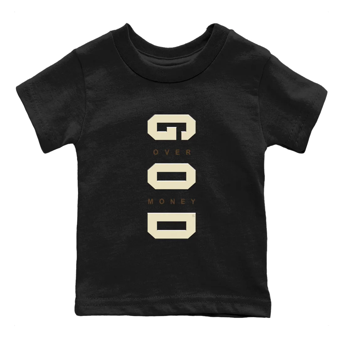 SNRT Mocha Money Over God - Kids Knowledgeable Tees Air Jordan Sneaker 1 Augmented reality